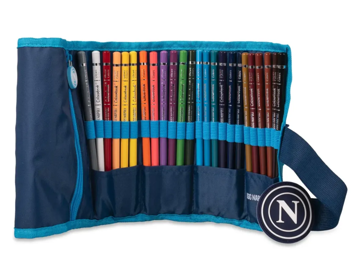 Astuccio portapastelli a rotolo SSC Napoli – 24 pastelli