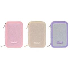 Astuccio 3 zip Glitter – Completo di 44 pezzi