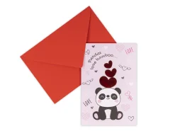 Biglietto augurale Pop – Pandas love bamboo