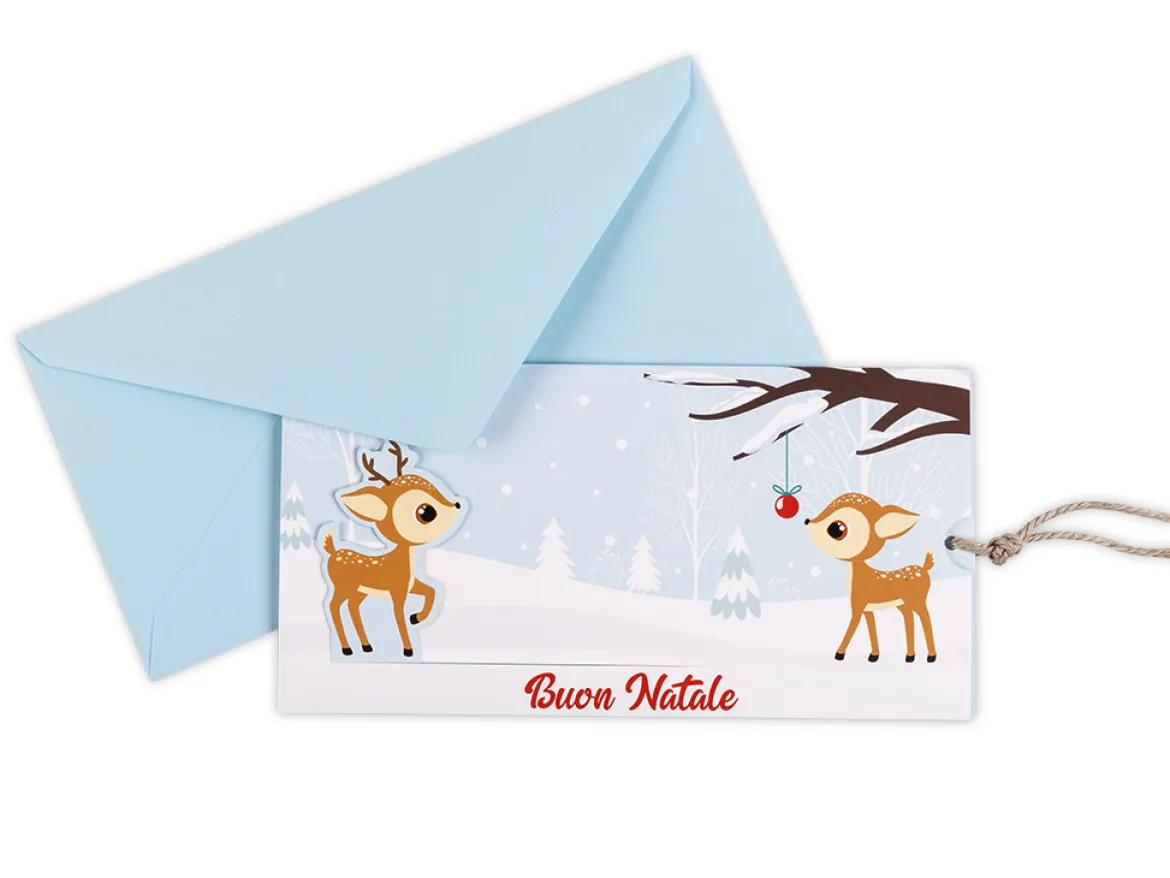 Biglietto di Natale a scorrimento – Piccole Renne