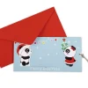 Biglietto di Natale a scorrimento – Panda Lovers