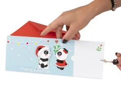 Biglietto di Natale a scorrimento – Panda Lovers