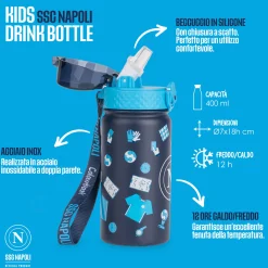 Borraccia termica bambini 400ml SSC Napoli Kids