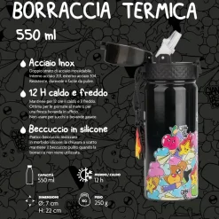 Borraccia termica Gianpiero x Colourbook – 550ml