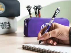 Penna a sfera Geolier con topper – Inchiostro blu
