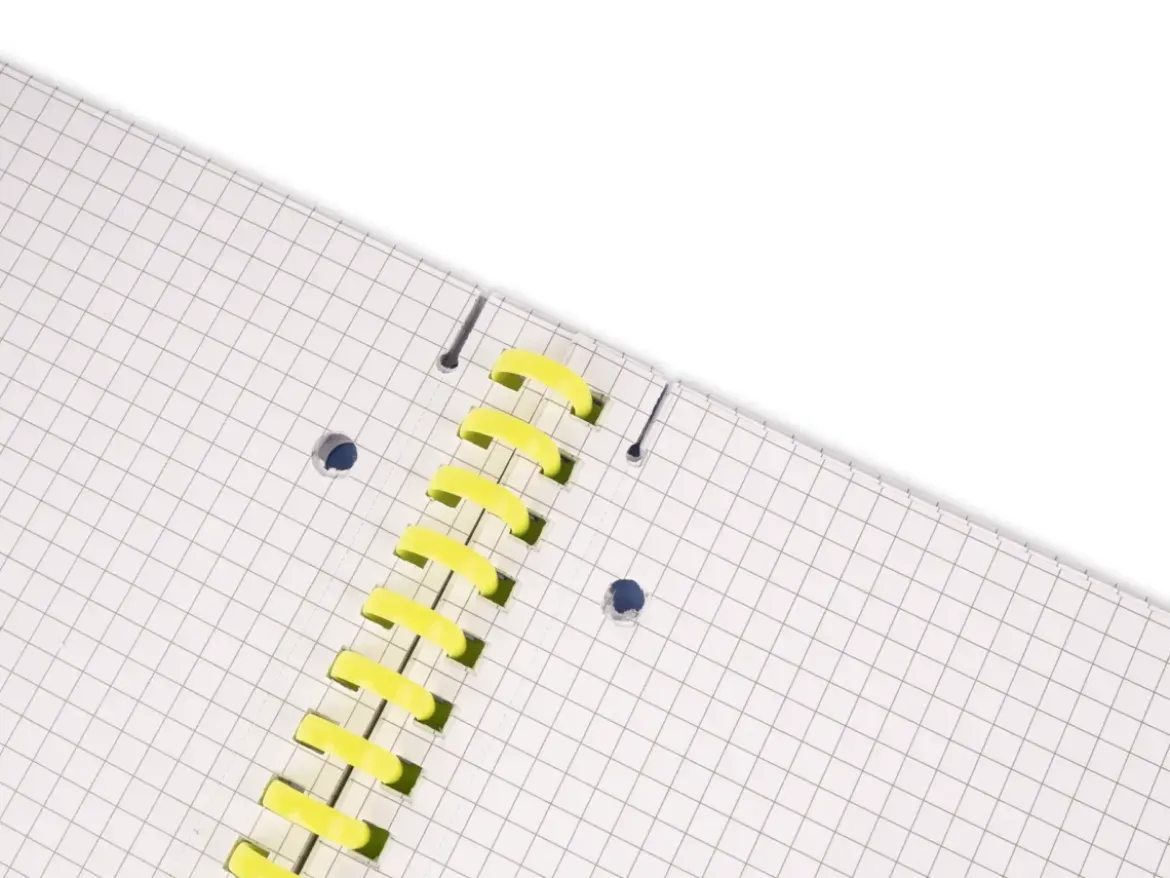 Quaderno A5 Bicolor con spirale Rigo 5mm – Quadretti scuole medie e superiori