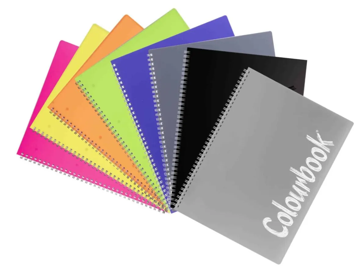 Quaderno a spirale A4 Fluo – Quadretti piccoli con margine