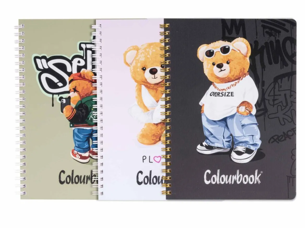 Quaderno a spirale A4 Funny and Bears – Righe scuole medie e superiori