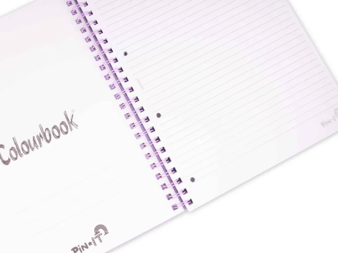 Quaderno a spirale A5 Pin It – Righe medie e superiori + 4 Pin omaggio