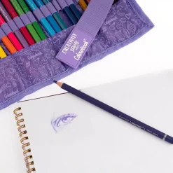 Rotolo portapastelli Glitter – 24 matite colorate Creativity Starts with Colourbook