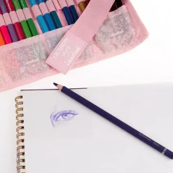 Rotolo portapastelli Glitter – 24 matite colorate Creativity Starts with Colourbook