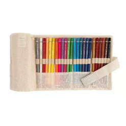 Rotolo portapastelli Glitter – 24 matite colorate Creativity Starts with Colourbook