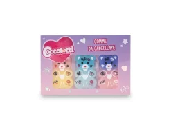 Set 3 gomme da cancellare Coccolotti Love&Tell