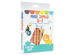Set 6 matite colorate Maxi Jumbo 3 in 1