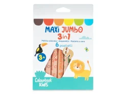 Set 6 matite colorate Maxi Jumbo 3 in 1