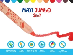 Set 12 matite colorate Maxi Jumbo 3 in 1