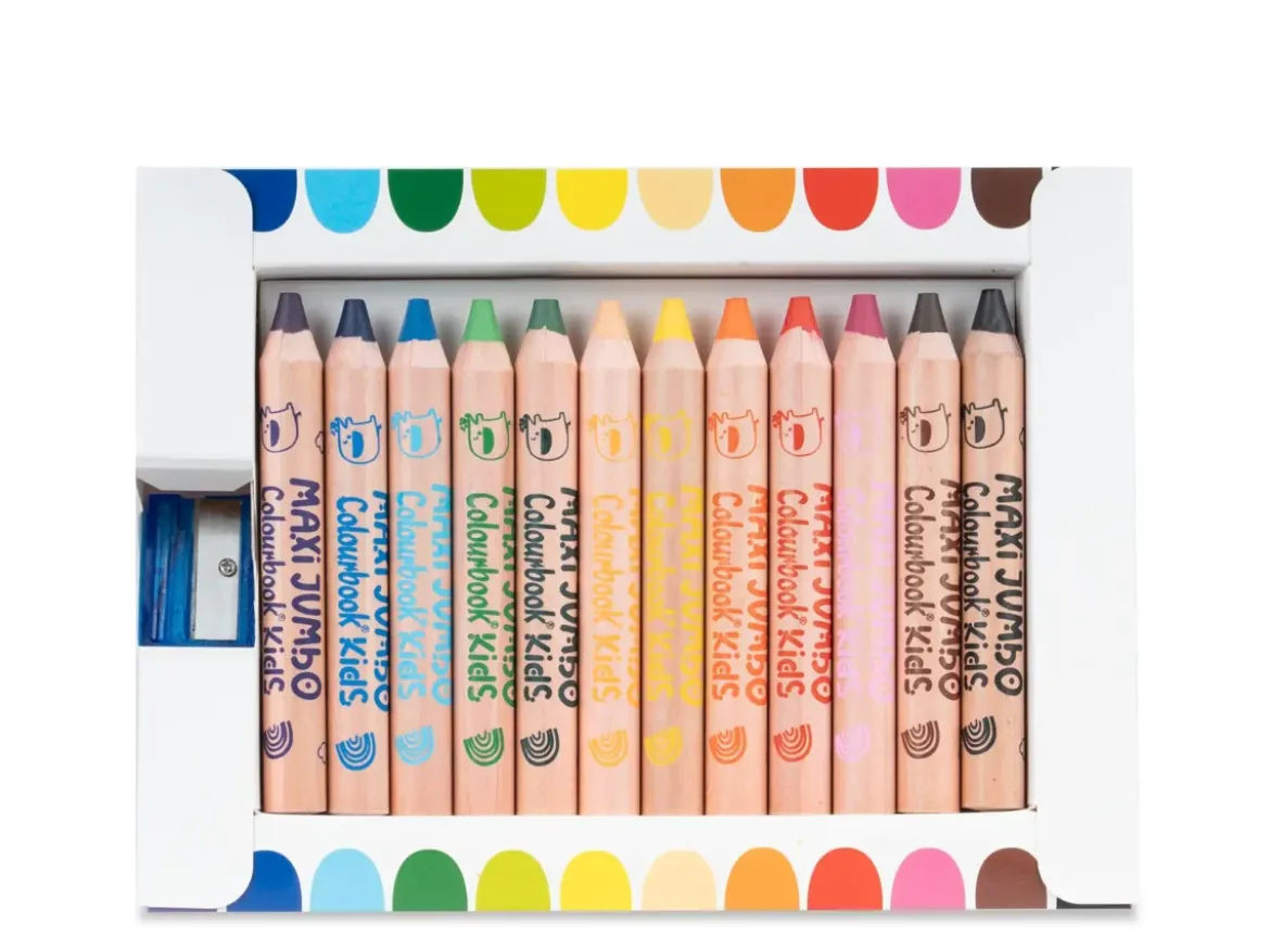 Set 12 matite colorate Maxi Jumbo 3 in 1
