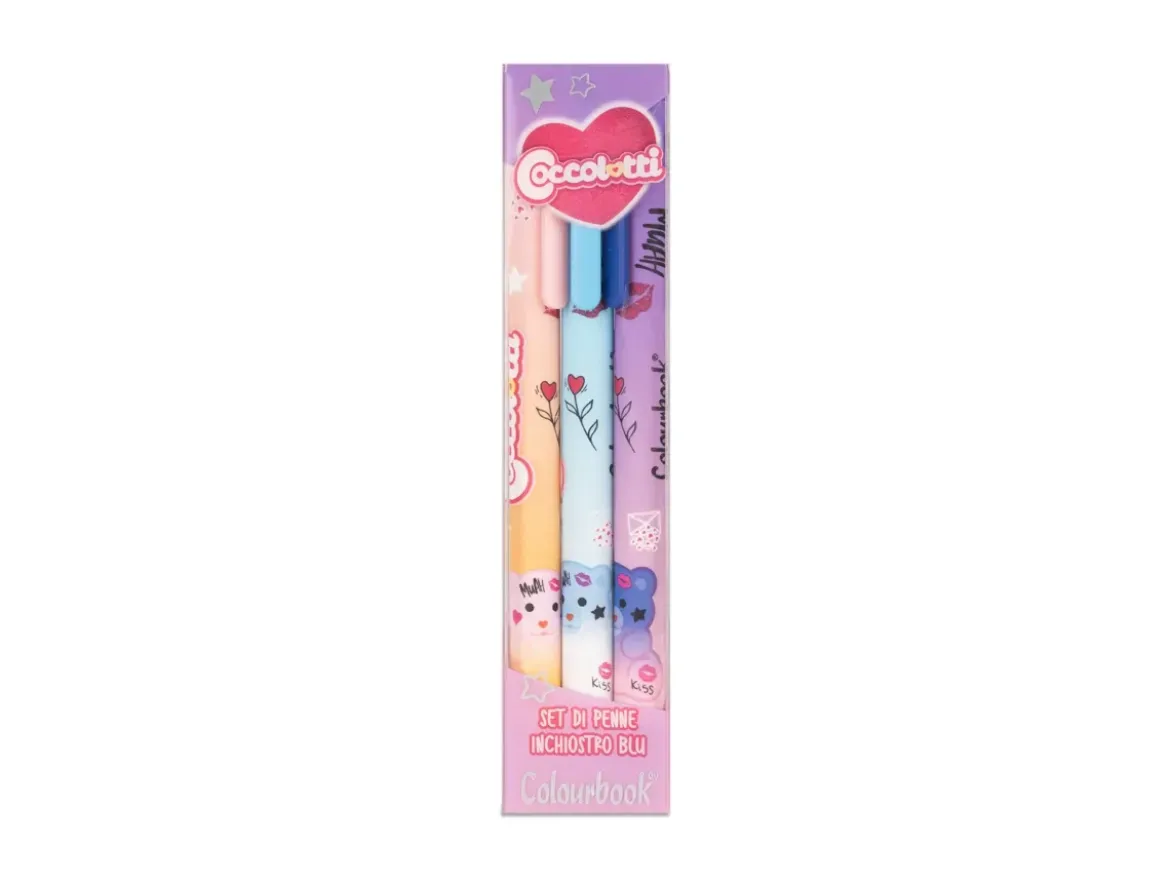Set 3 penne a sfera Coccolotti Love&Tell