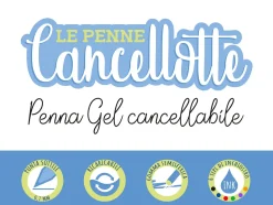 Set 2 penne Cancellotte inchiostro rosso +2 refill omaggio