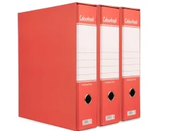 Set 3 registratori con custodia Colour Rosso – Dorso 8cm