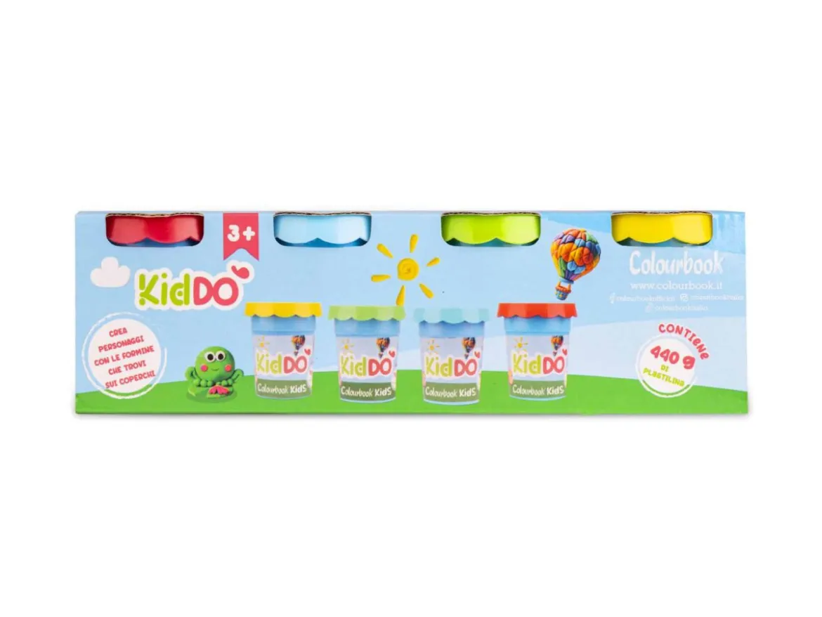 Set 4 vasetti plastilina KidDÒ