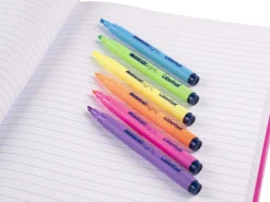 Taschetta 6 evidenziatori fluo Thin Light