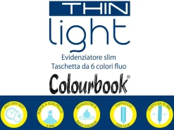 Taschetta 6 evidenziatori fluo Thin Light