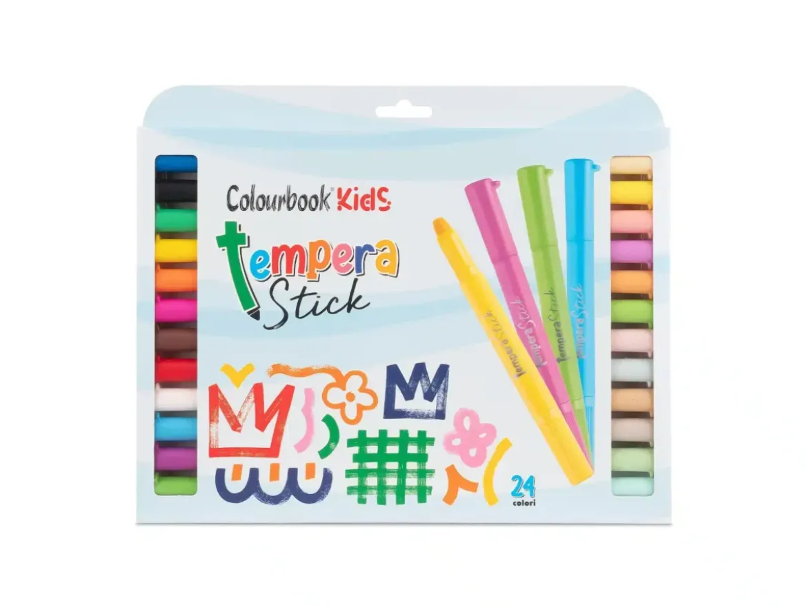 Tempera Stick Rainbow 24 colori