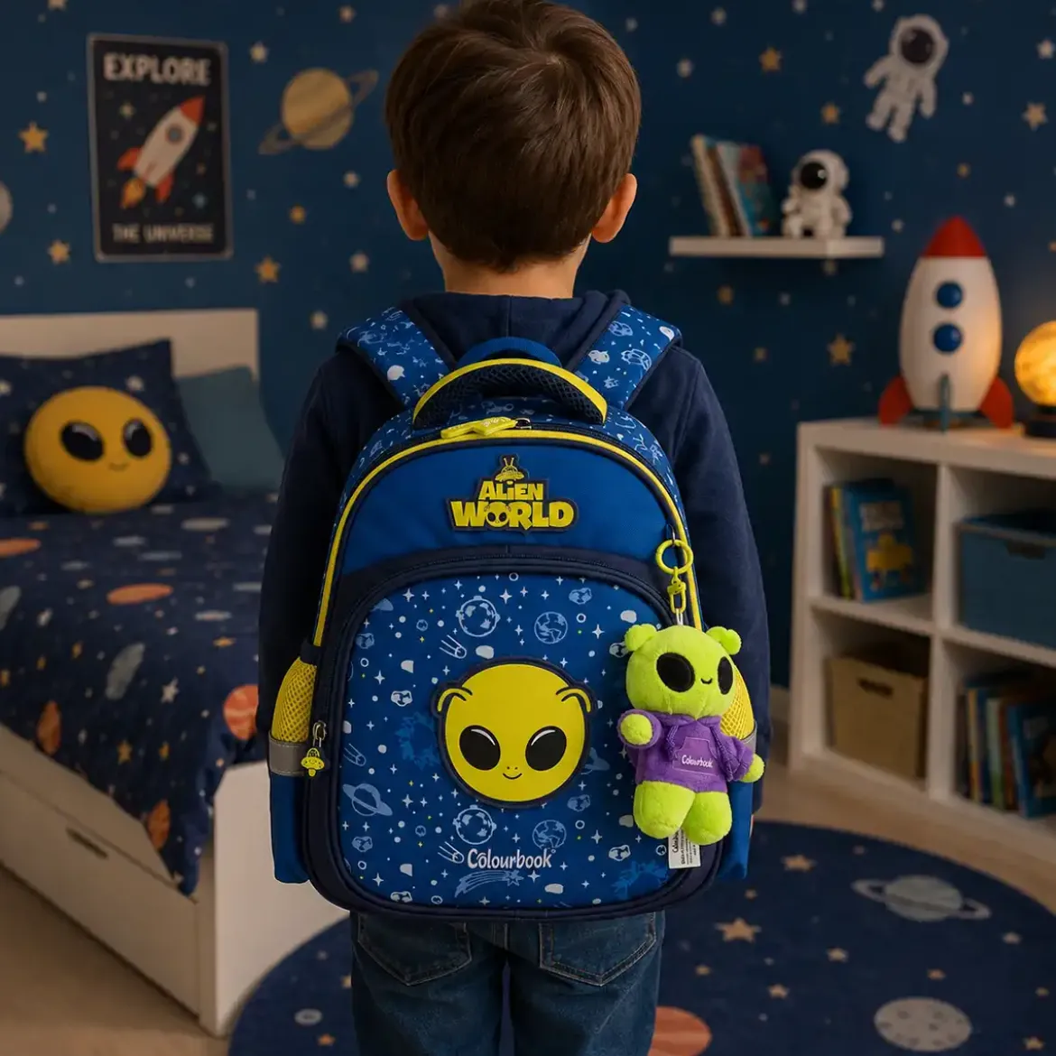 Zaino Asilo Alien World con peluche omaggio