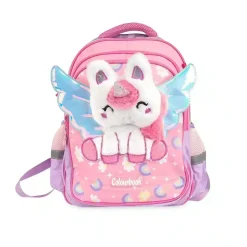 Zaino scuola Unicorn 30 Litri con peluche in rilievo