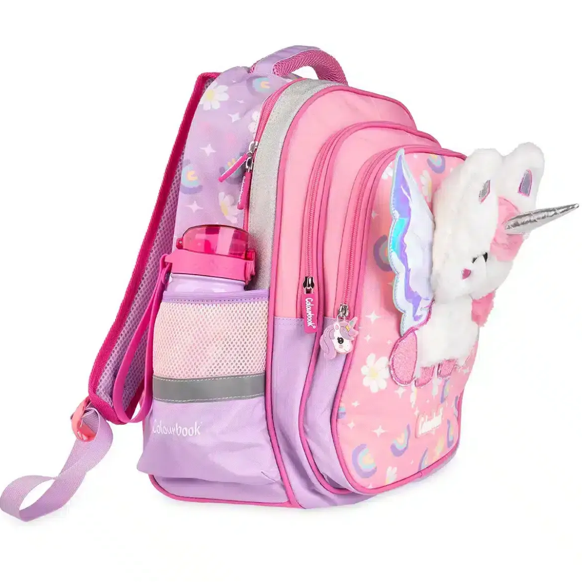 Zaino scuola Unicorn 30 Litri con peluche in rilievo